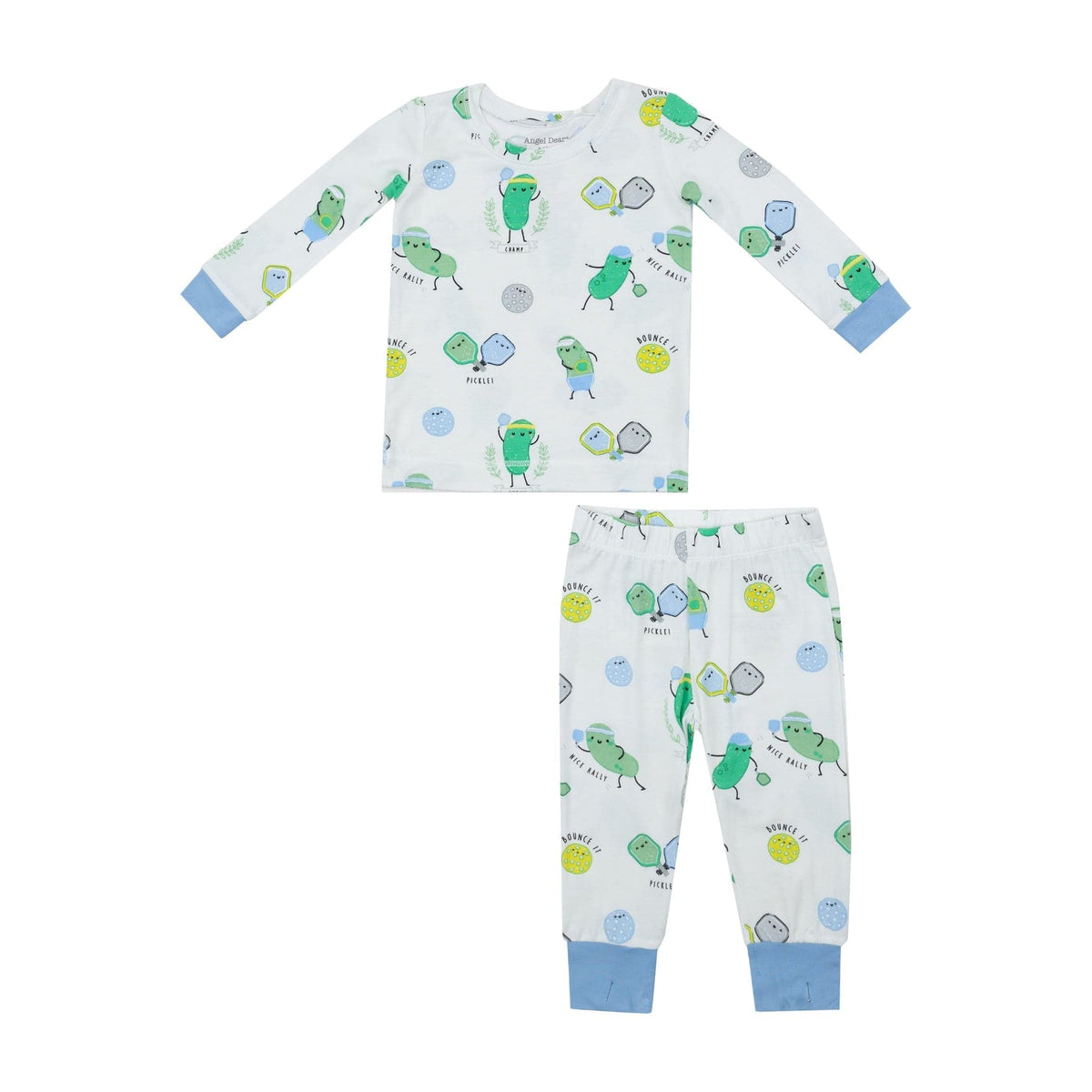 Angel Dear Angel Dear Pickleball Blue Long Sleeve Loungewear Set - Little Miss Muffin Children & Home