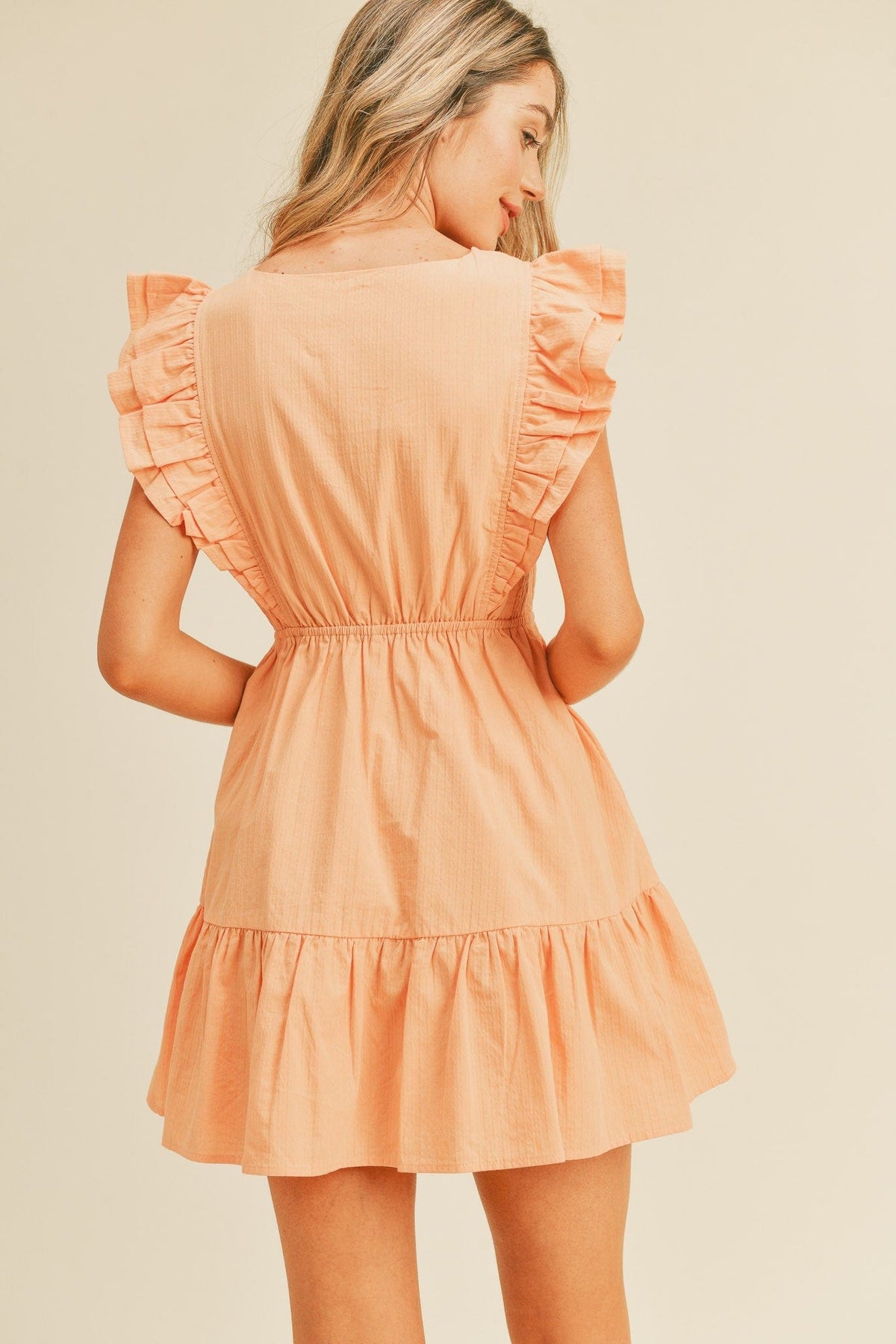 &merci &merci V-Neck Ruffled Mini Dress - Little Miss Muffin Children & Home