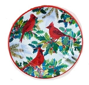 180 Degrees 180 Degrees Holiday Birds Melamine 9" Plates, 4 Styles Available - Little Miss Muffin Children & Home