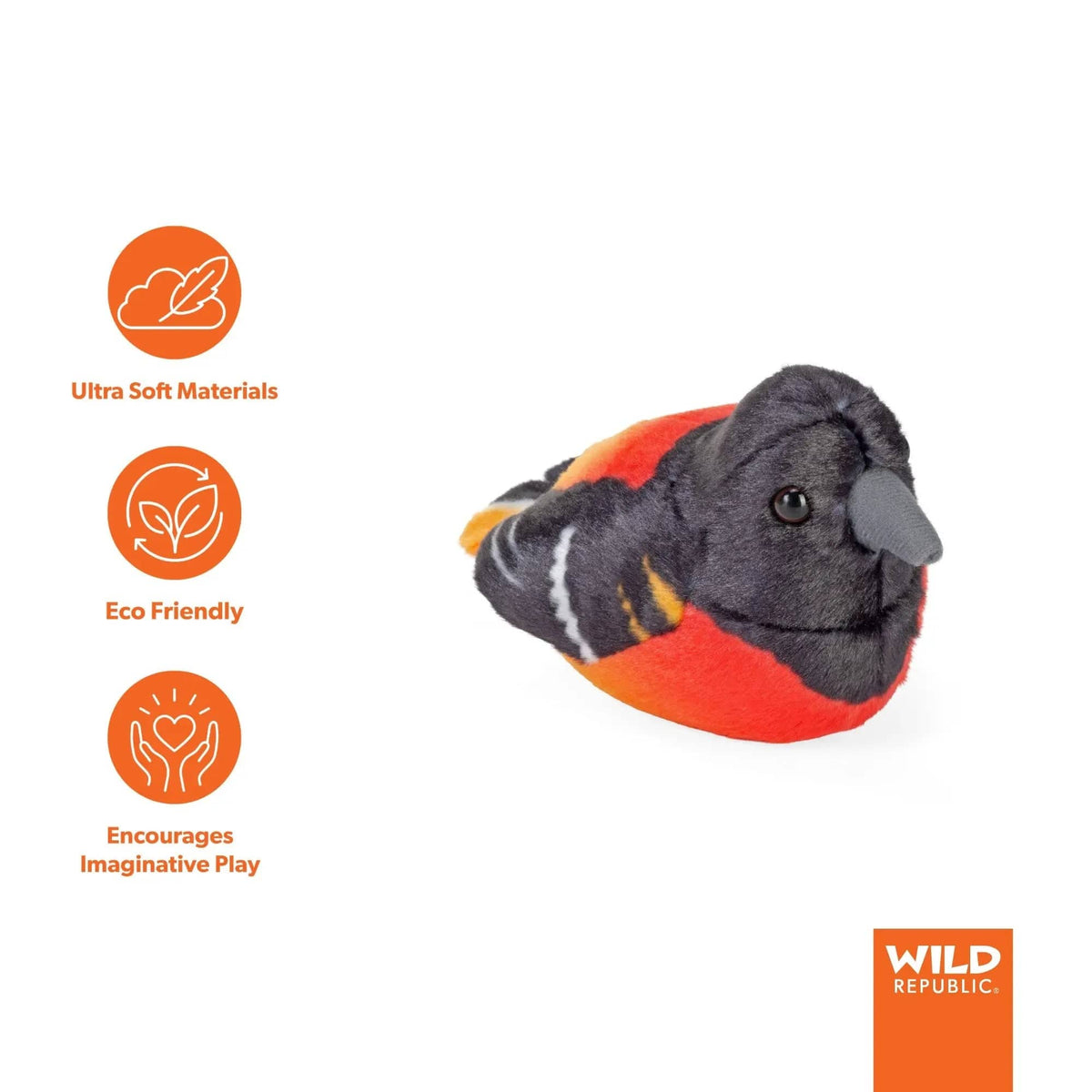 Wild Republic Audubon Birds Baltimore Oriole Plush, view 7