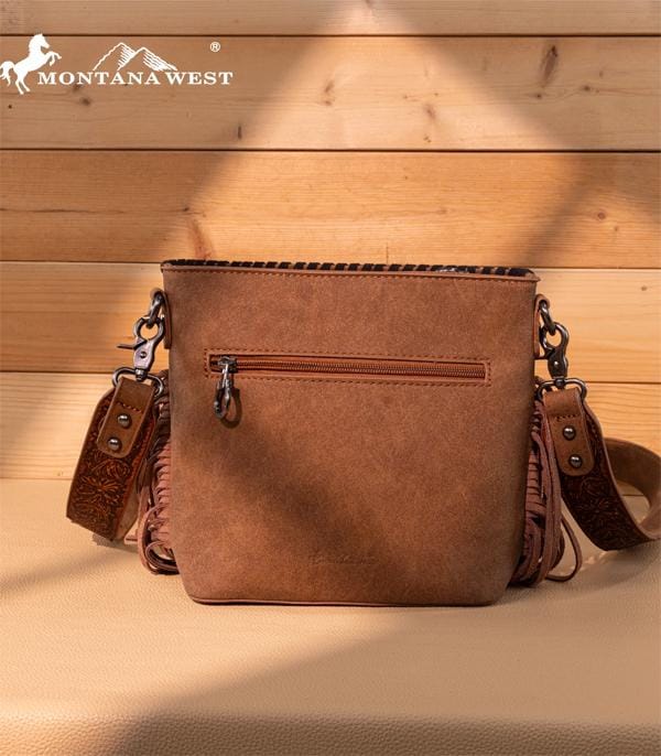 Montana West Brown Tooled Aztec Concho Crossbody - Little Miss Muffin Children & Home