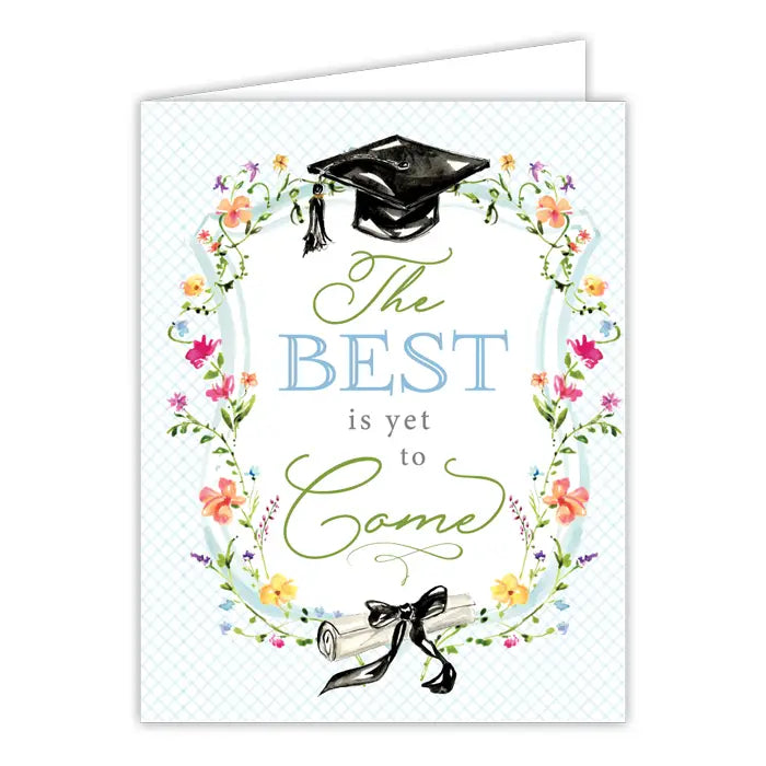 RosanneBeck Collections The Best Is Yet To Come Grad Cap Floral Greeting Card - Little Miss Muffin Children & Home