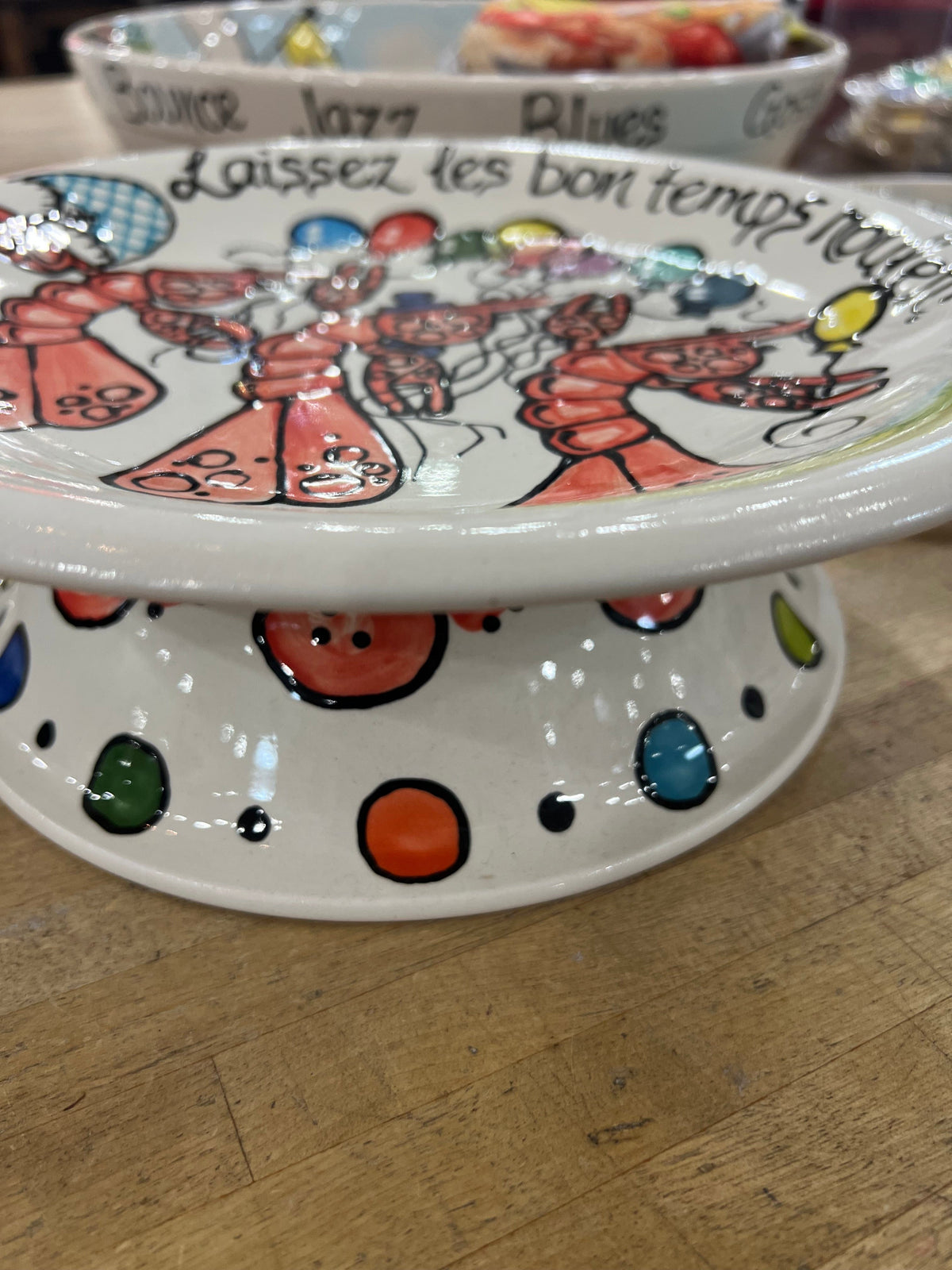 Jan Salzer Art Jan Salzer Crawfish Cake Plate - Little Miss Muffin Children & Home