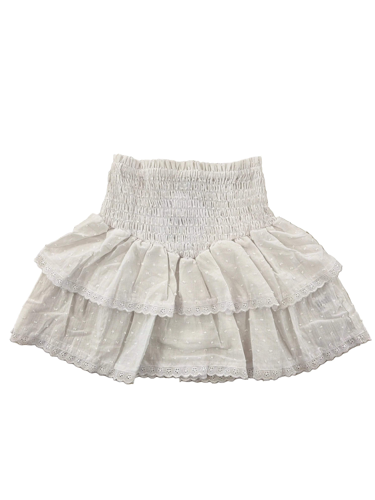 Joyous and Free White Swiss Dot Savvy Skirt - Little Miss Muffin Children & Home