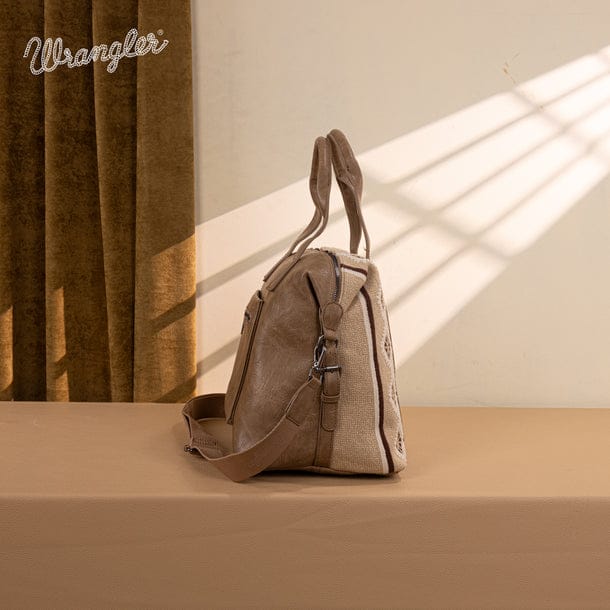 Khaki Wrangler Southwestern Print Duffle Bag