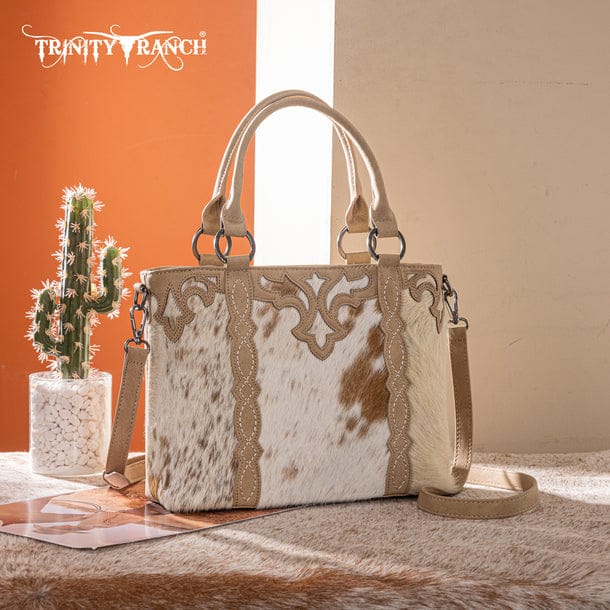 Montana West Tan Genuine Hair-On Cowhide Tote - Little Miss Muffin Children & Home