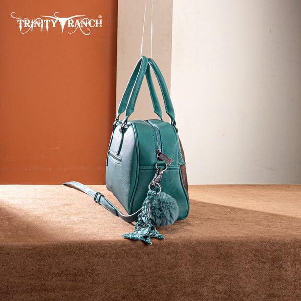 Montana West Turquois Geniune Cowhide Satchel/Crossbody - Little Miss Muffin Children & Home