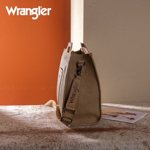 Montana West Tan Wrangler Genuine Cowhide Large Tote/Crossbody - Little Miss Muffin Children & Home