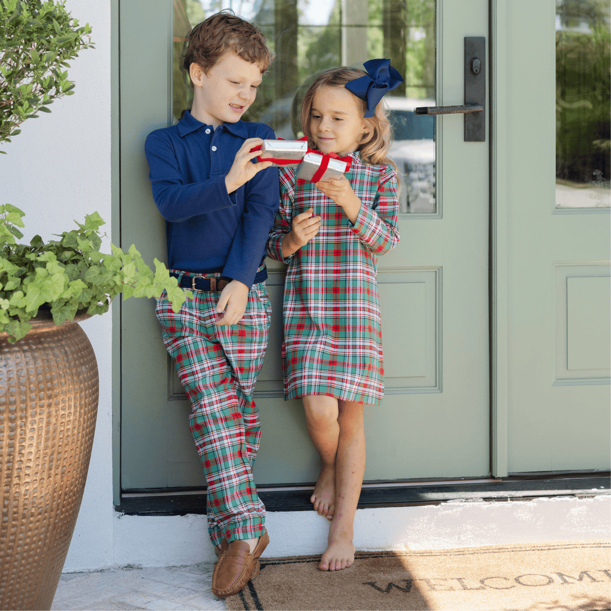 Bailey Boys Christmas Plaid Pants - Little Miss Muffin Children & Home