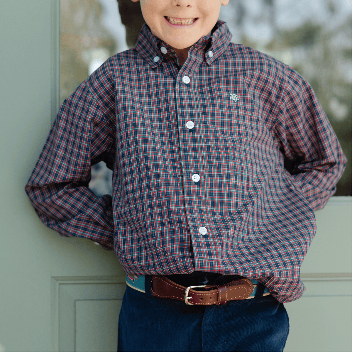 Roscoe Button Down Shirt in Durham Plaid for boys by J. Bailey
