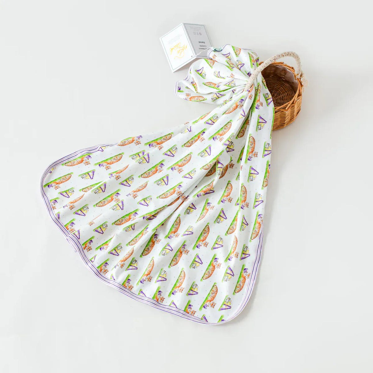 Nola Tawk Mascot Mania in Louisiana Organic Muslin Swaddle Blanket - Little Miss Muffin Children & Home