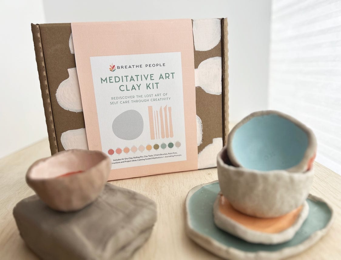Breathe People Breathe People Meditative Art Clay Kit + Self-Care Meditations and Projects - Little Miss Muffin Children & Home