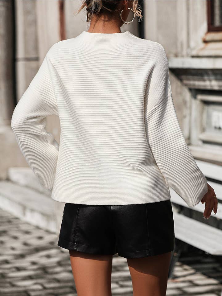 Sweetkama White Ladies Long Sleeves Daily Hollow Out Sweater - Little Miss Muffin Children & Home
