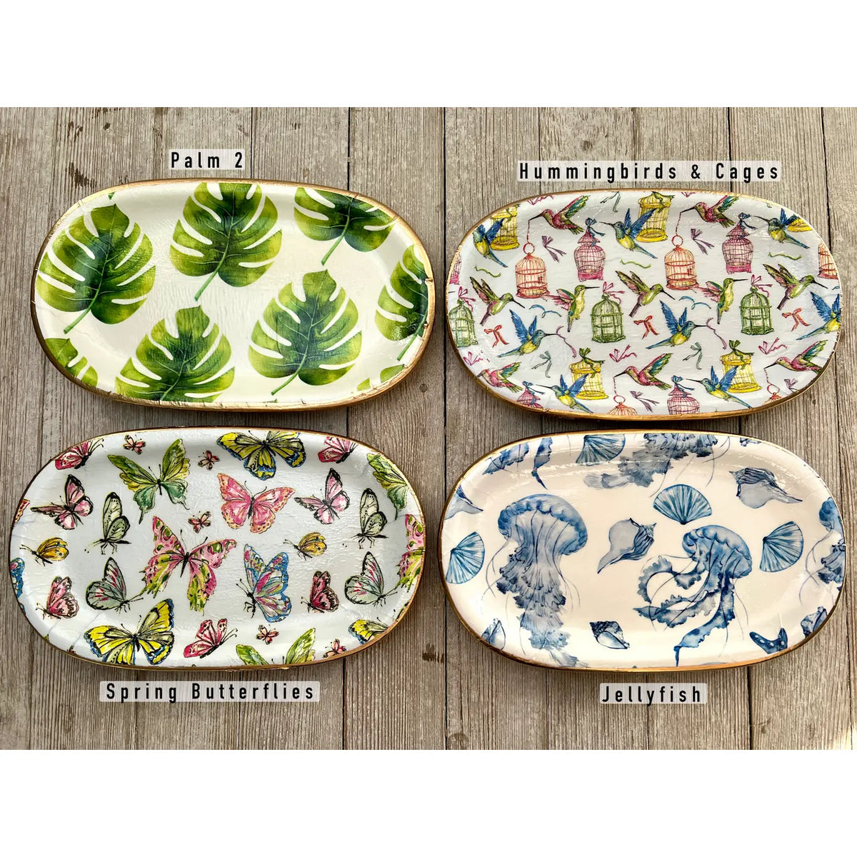 Ten Twenty Six Designs Palm 2 Large Ceramic Jewelry Tray - Little Miss Muffin Children & Home