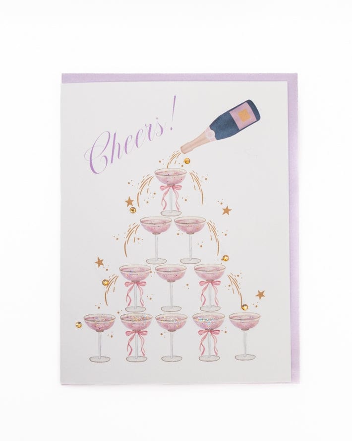 Lavender Vines 'Champagne Cheers' Congratulations Greeting Card - Little Miss Muffin Children & Home