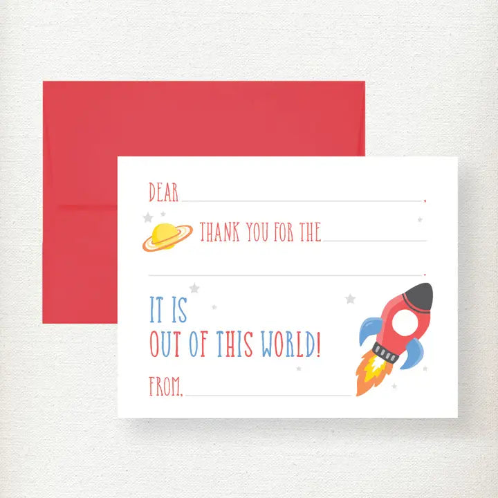 Kramer Drive Kids Space Fill in Thank You Note Card - Little Miss Muffin Children & Home