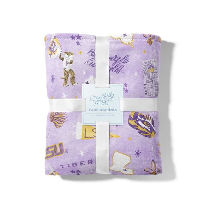 fleece lsu tiger blanket