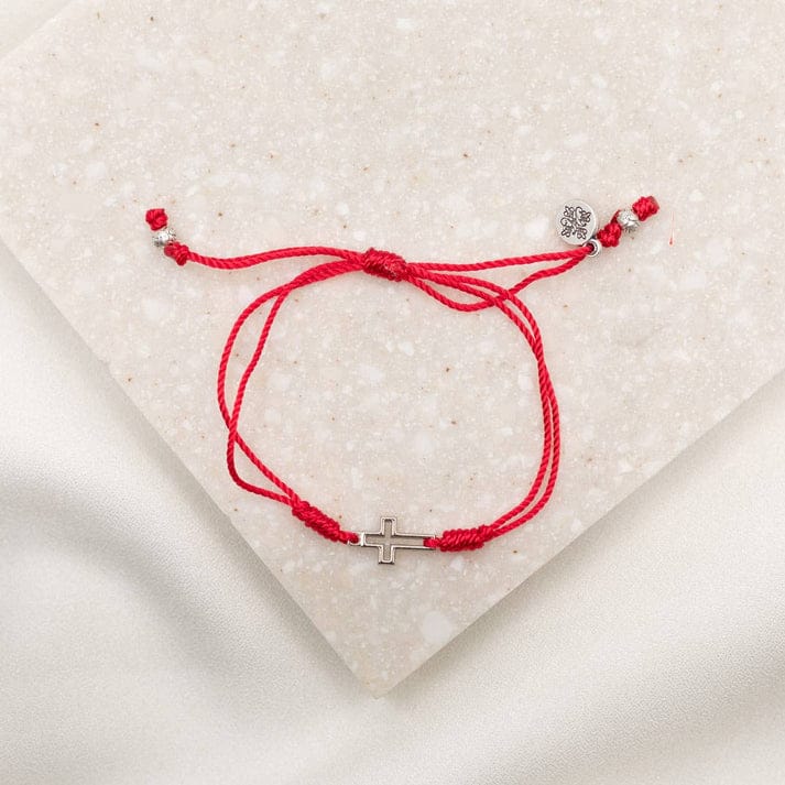 My Saint My Hero Filled By Faith Open Cross Bracelet - Little Miss Muffin Children & Home