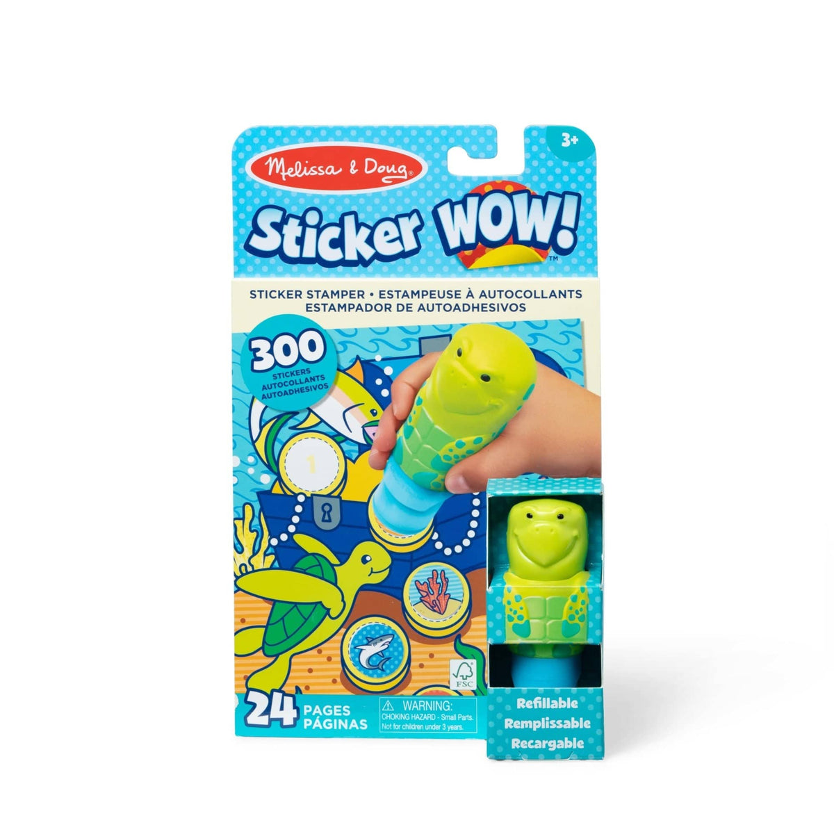 Melissa & Doug Melissa & Doug Sticker WOW!® Activity Pad & Sticker Stamper - Sea Turtle - Little Miss Muffin Children & Home