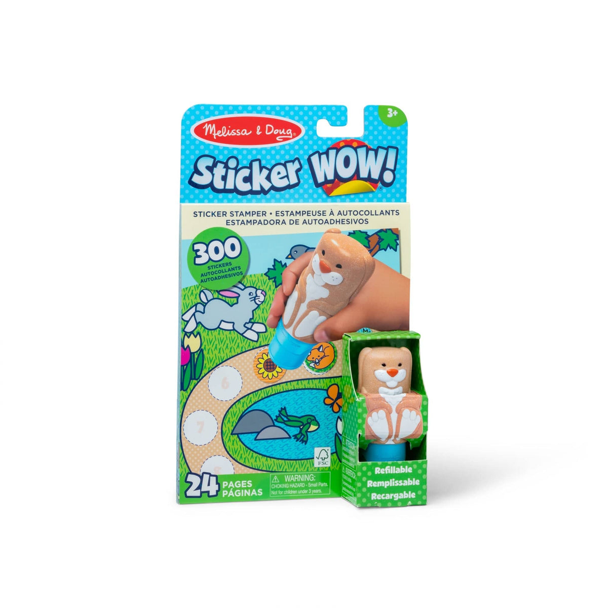 Melissa & Doug Melissa & Doug Sticker WOW! Activity Pad & Sticker Stamper - Bunny - Little Miss Muffin Children & Home