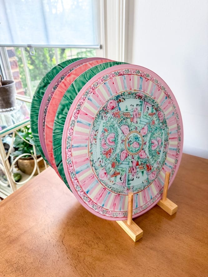 Home with Hillary Grandmillennial China Plate Cutting Board - Reticulated Rose Medallion - Little Miss Muffin Children & Home