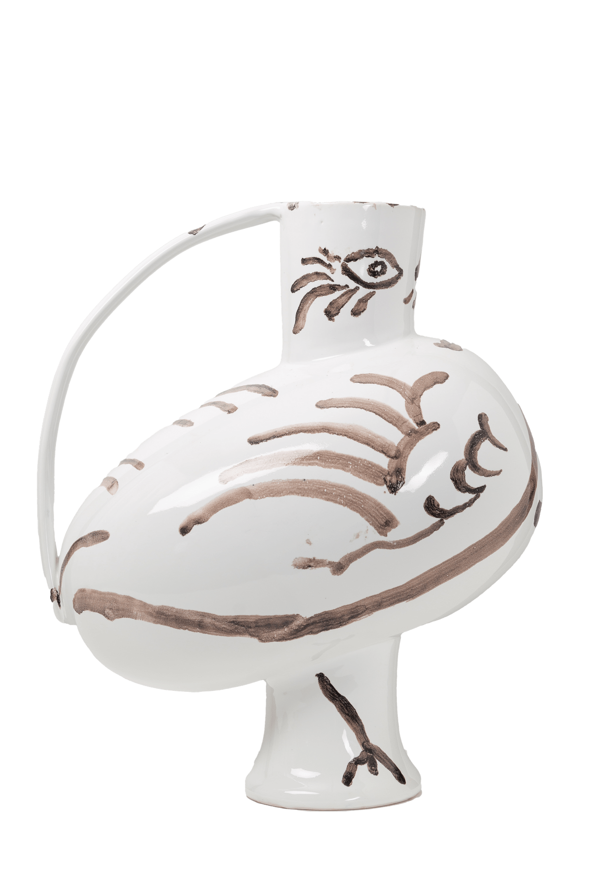Abigail's Home Decor Abigail's Pablo Pitcher, White with Dark Brown Decor - Little Miss Muffin Children & Home