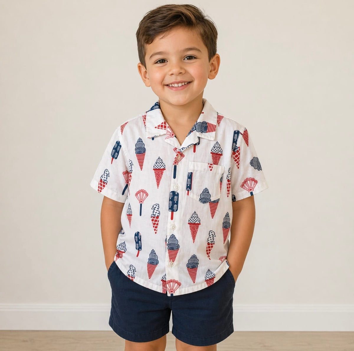 Flying Geese Quilts Boys Ice Cream Shirt - Little Miss Muffin Children & Home