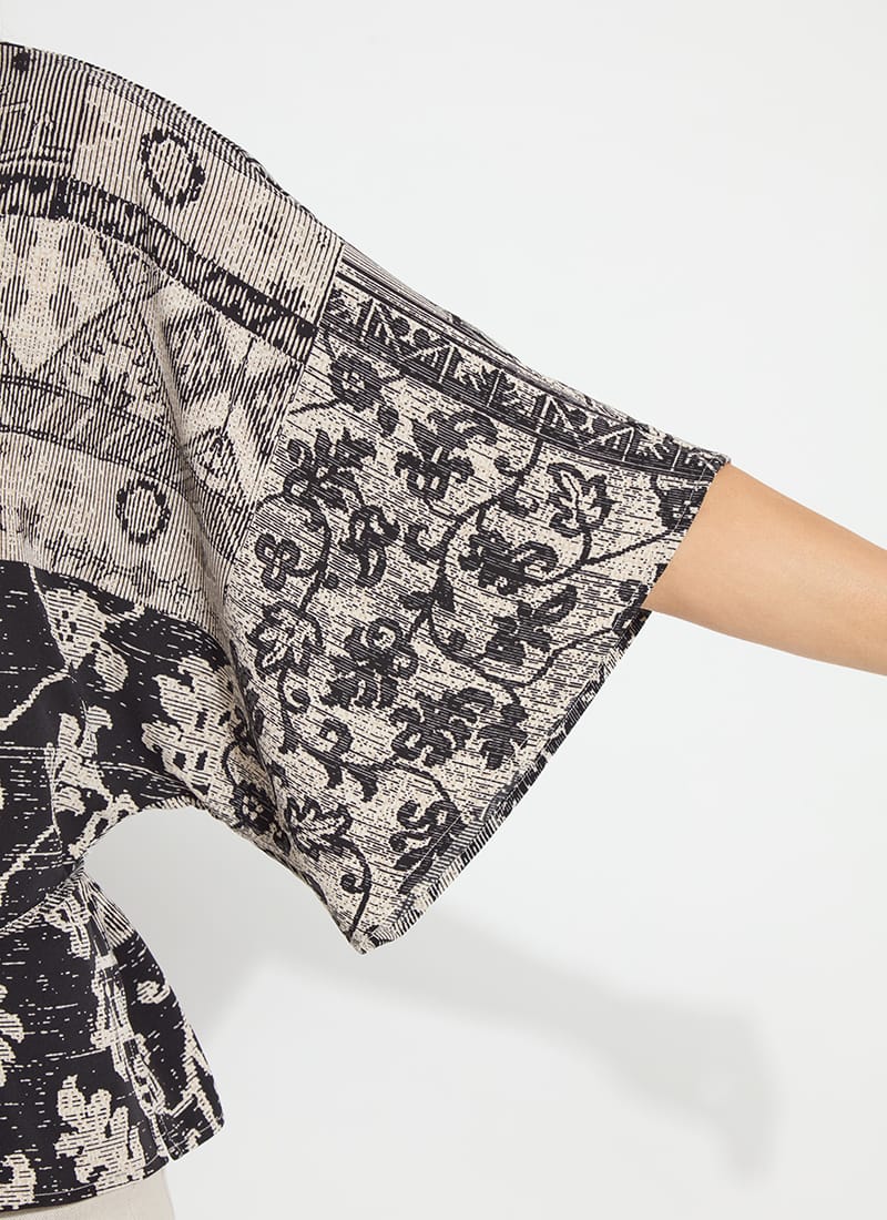 Ipanema Printed Dolman Sleeve Top in Casa Da Musica