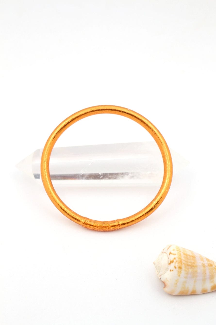 Woman Shops World Single Rainbow Thai Buddhist Temple Bracelet, Mantra Bangle, Apricot - Little Miss Muffin Children & Home