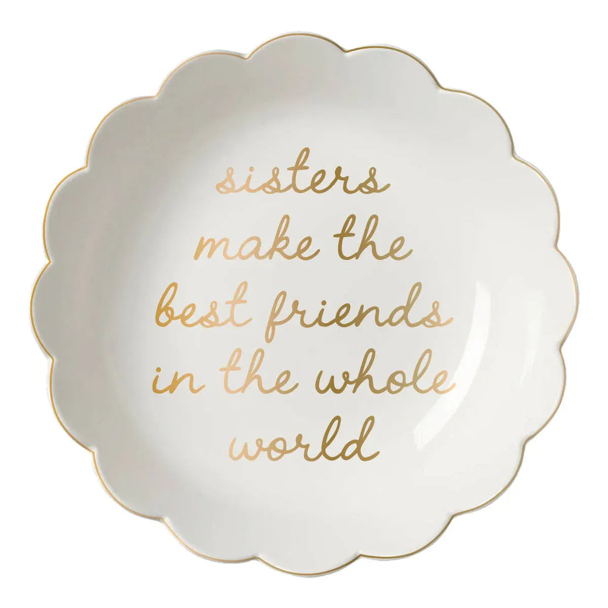 Sisters Scallop Ceramic Trinket Tray