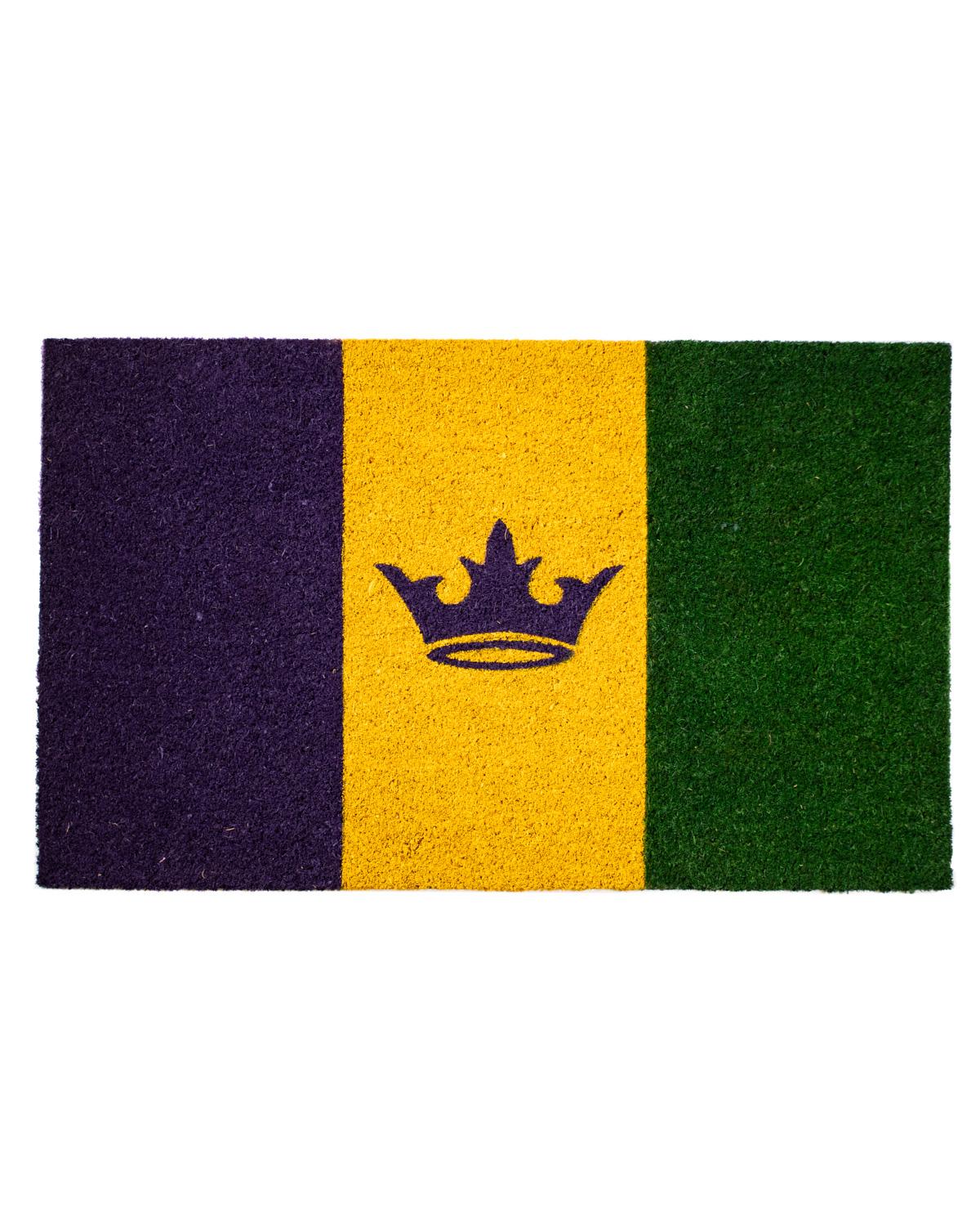 The Royal Standard Mardi Gras Flag Coir Doormat - Little Miss Muffin Children & Home