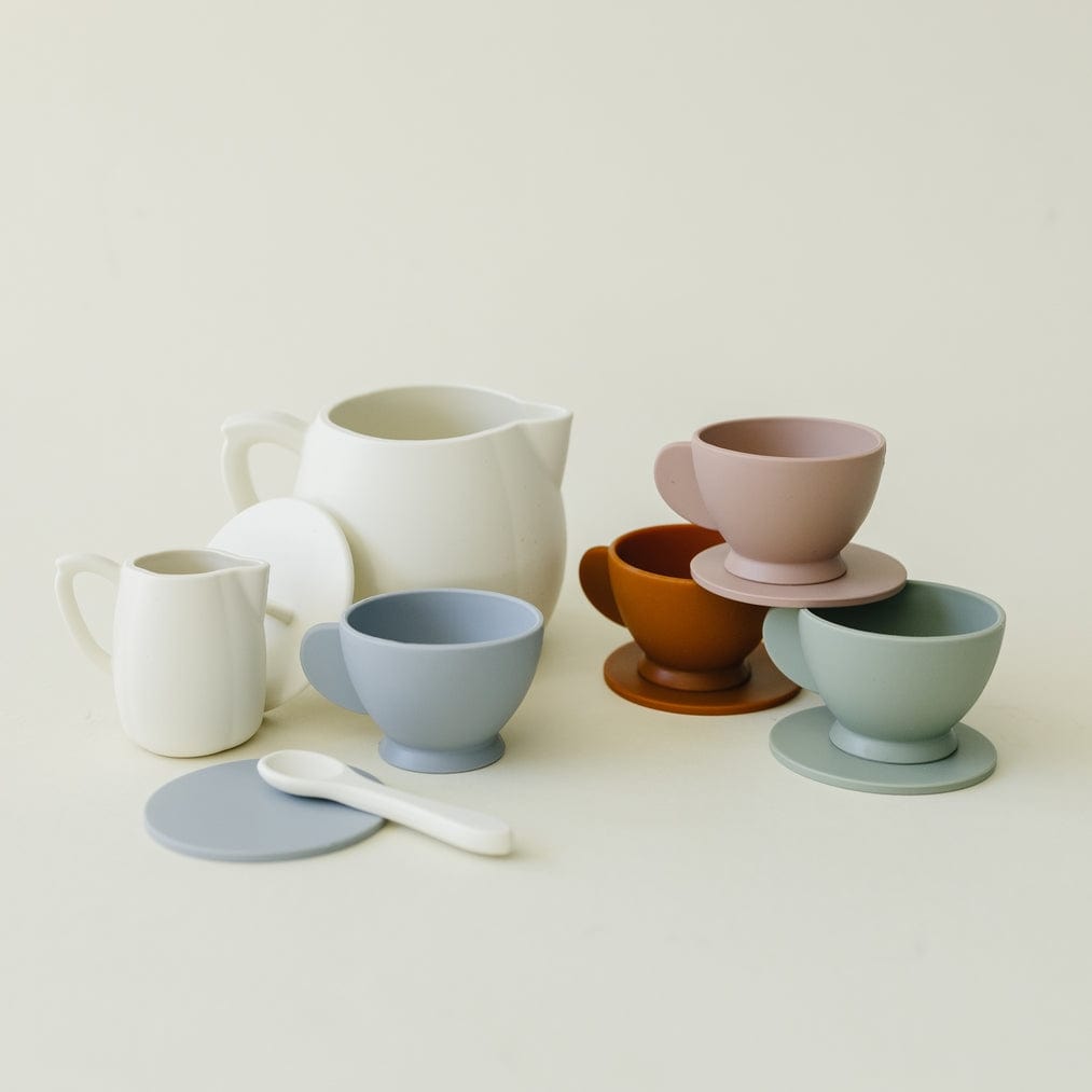 Marlowe & Co Marlowe & Co Cream Multi Mix Silicone Tea Play Set - Little Miss Muffin Children & Home