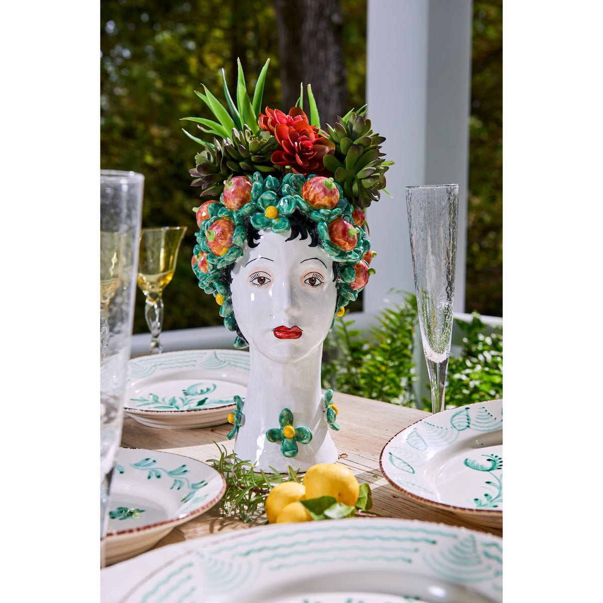 Abigail's Home Decor Ceramic Head Vase, Persimmon Decor - Little Miss Muffin Children & Home