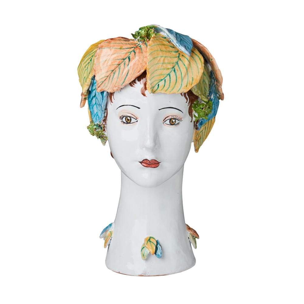 Abigail's Home Decor Abigails Ceramic Head Vase, Leaves Decor - Little Miss Muffin Children & Home