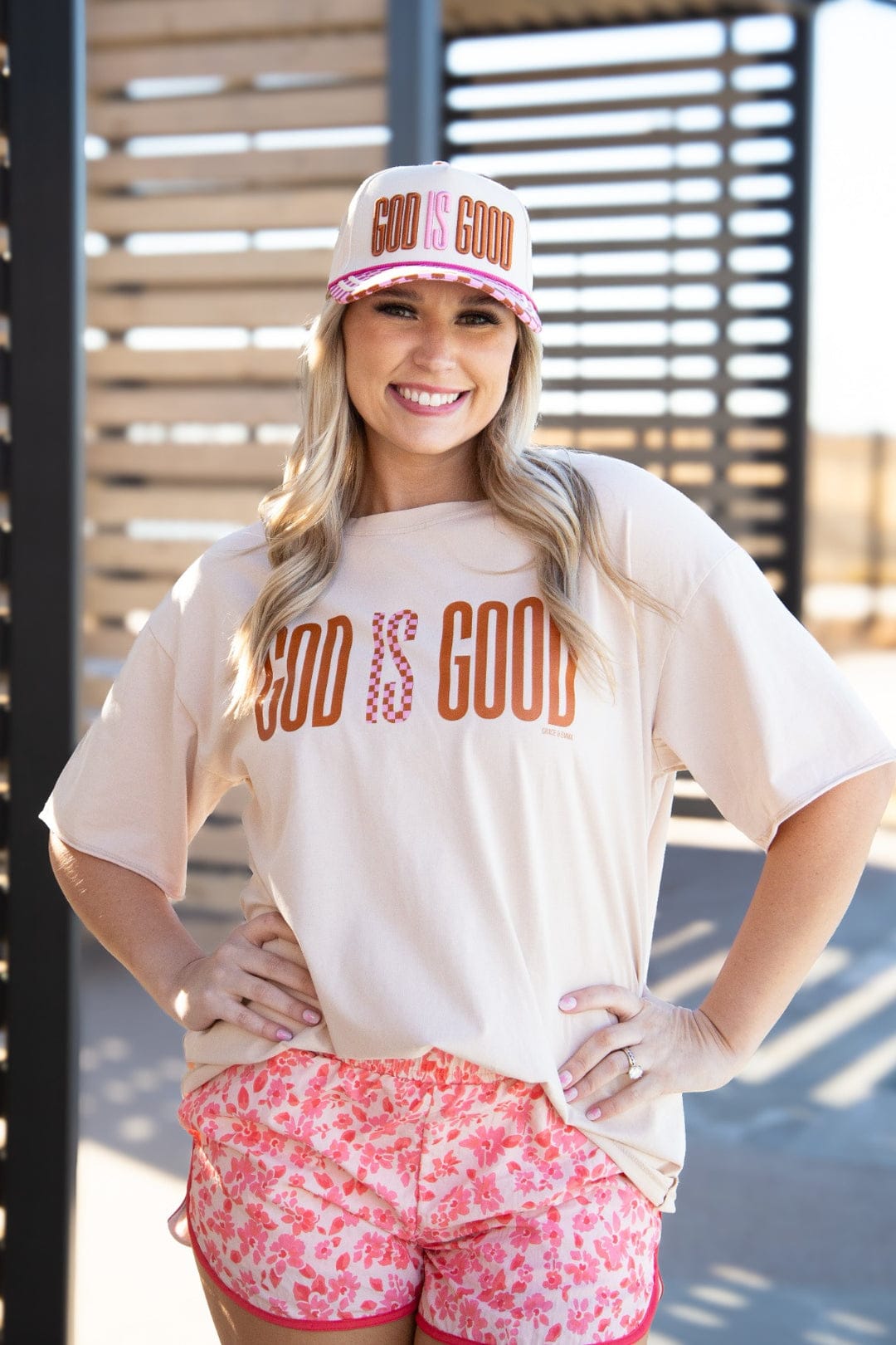 Grace + Emma God Is Good Beige T-Shirt - Little Miss Muffin Children & Home
