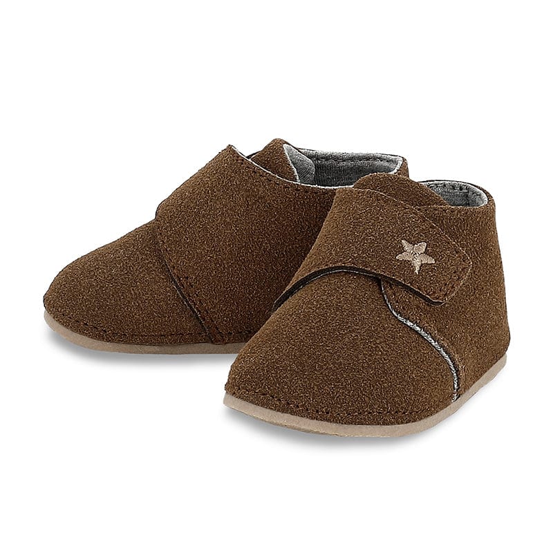 Mayoral Usa Inc Faux Suede Newborn Shoes in Mink - Little Miss Muffin Children & Home