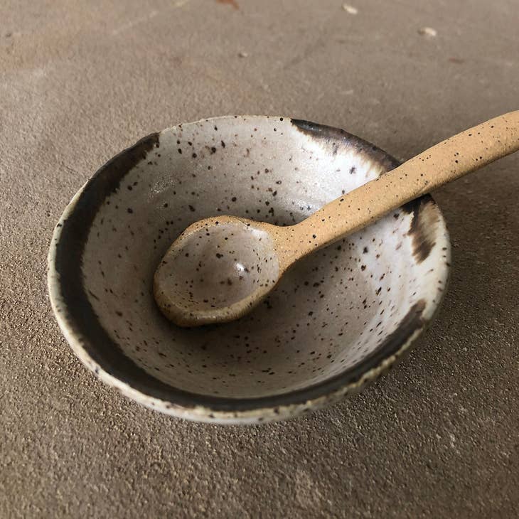 Gina DeSantis Ceramics Gina DeSantis Ceramics Luna Spoon & Spice Bowl Set - Little Miss Muffin Children & Home