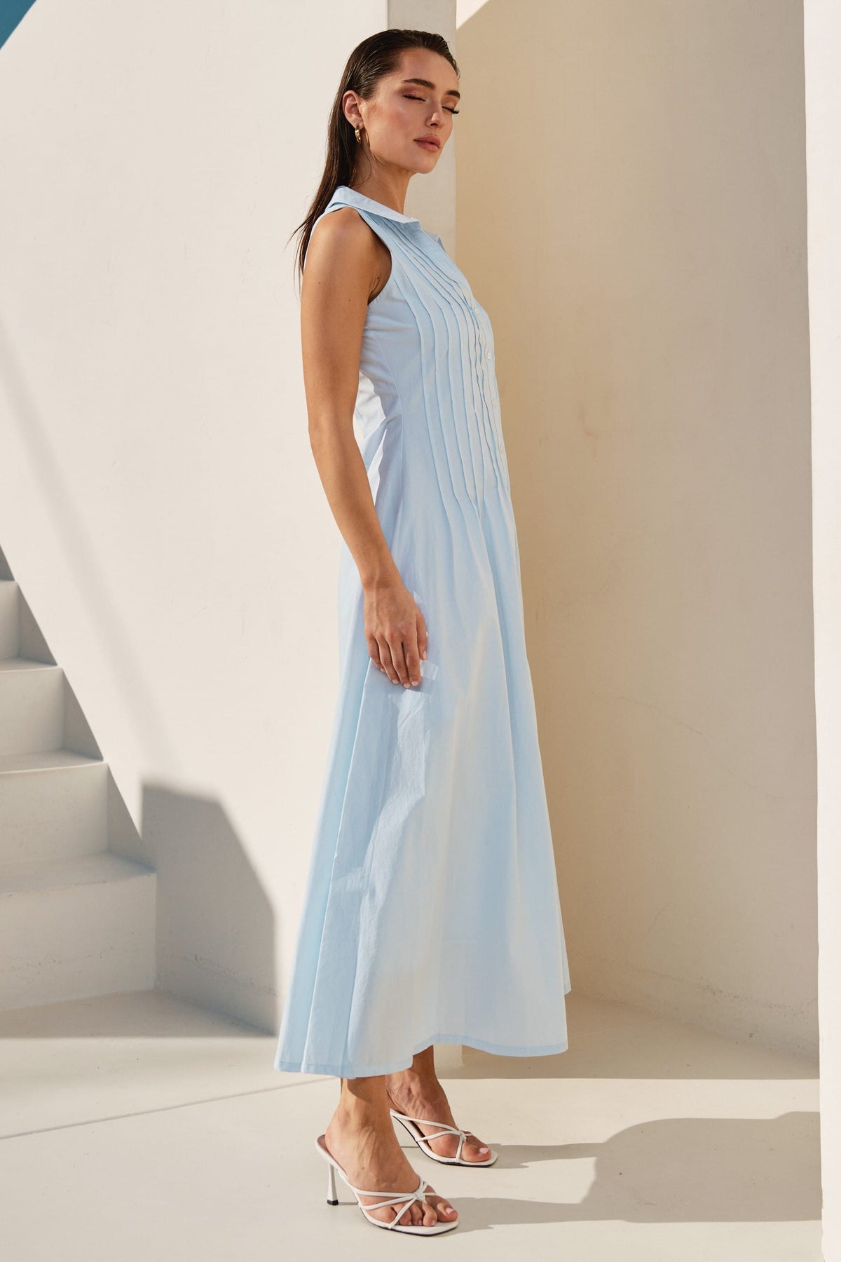 Able Pintuck Sleeveless Maxi Dress - Little Miss Muffin Children & Home