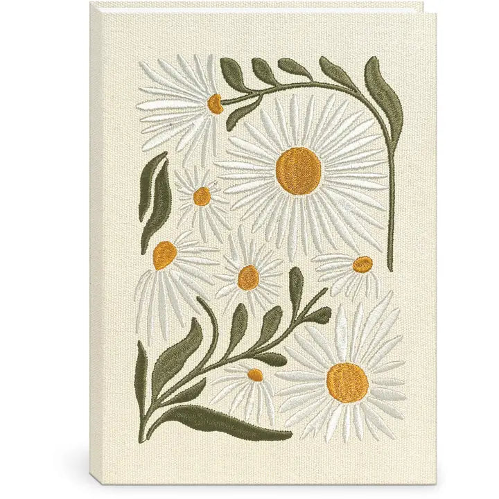 Fabric Embroidered Journal Flower Market Daisy
