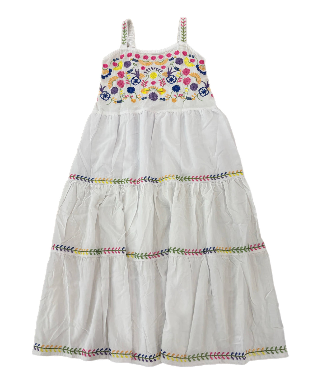 Embroidery Tiered Dress