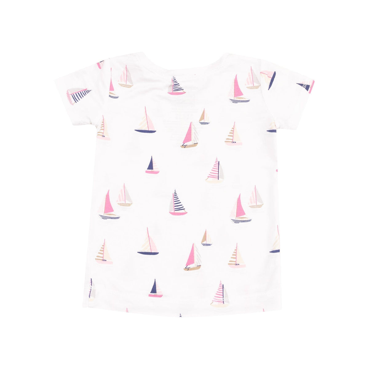 Angel Dear Angel Dear Sailboats Pink Short Sleeve Loungewear Set - Little Miss Muffin Children & Home