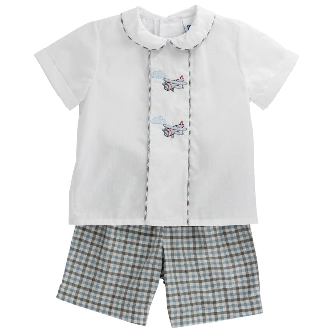 Bailey Boys Biplane Dressy Short Set - Little Miss Muffin Children & Home