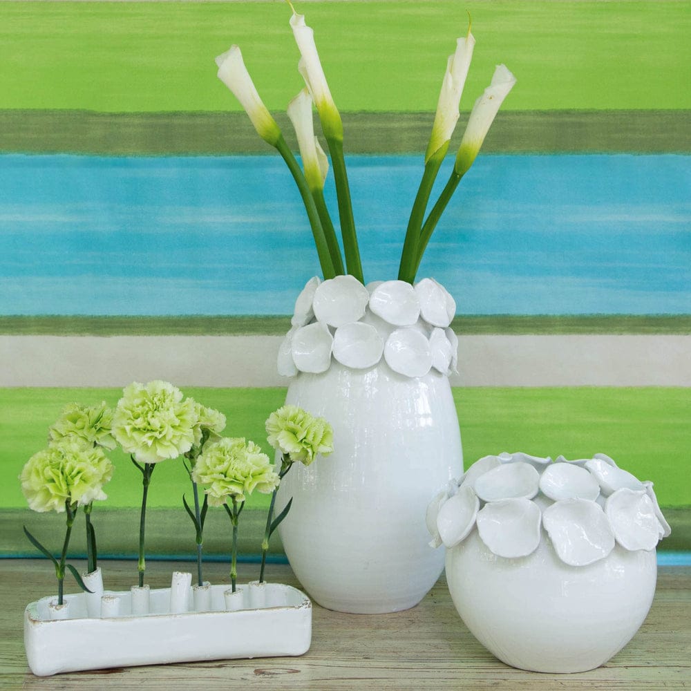 Abigail's Home Decor Nasturtium White Vase with Petals - Little Miss Muffin Children & Home