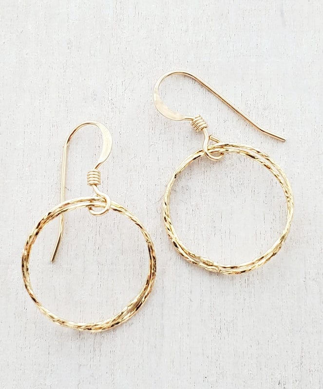 Sosie Designs Sosie Designs Gold Diamond Cut Circle Earrings - Little Miss Muffin Children & Home