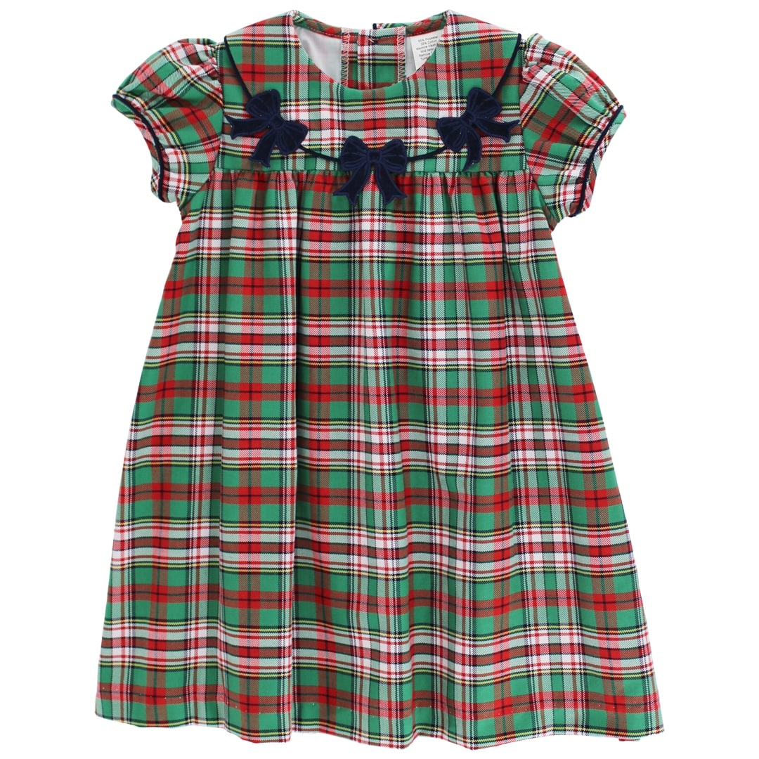 Christmas Plaid Float Dress for toddler girls by Bailey Boys
