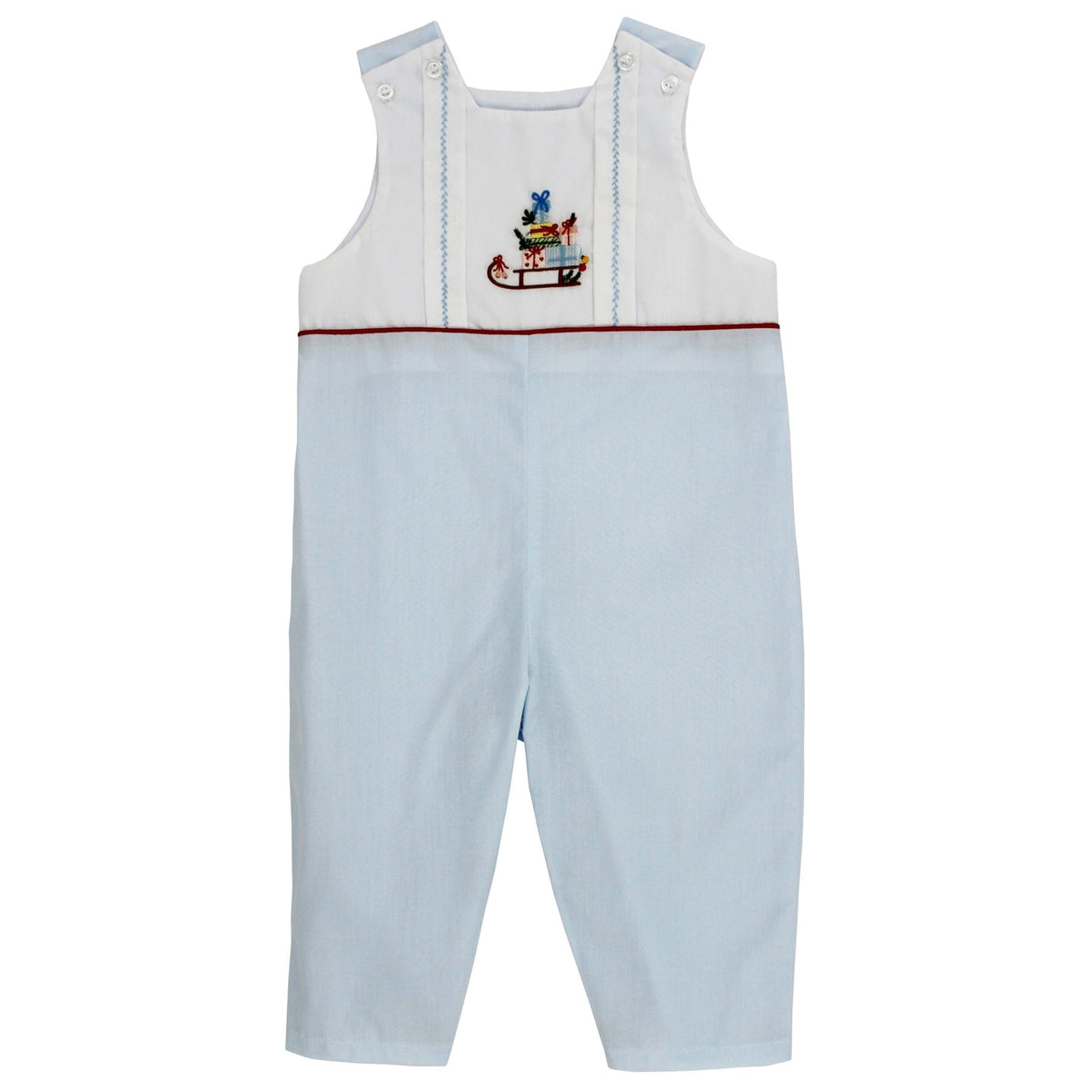 Santa's Sleigh Light Blue John-John Long for toddler boys by Bailey Boys