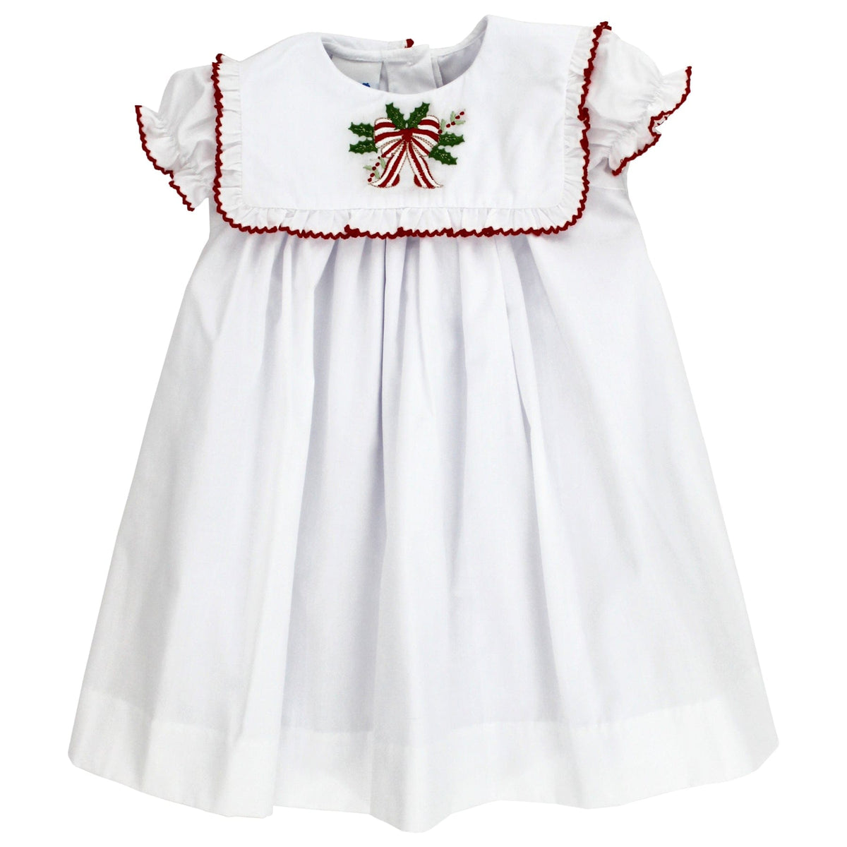 Christmas Ribbon Classic White Float Dress for baby girls by Bailey Boys