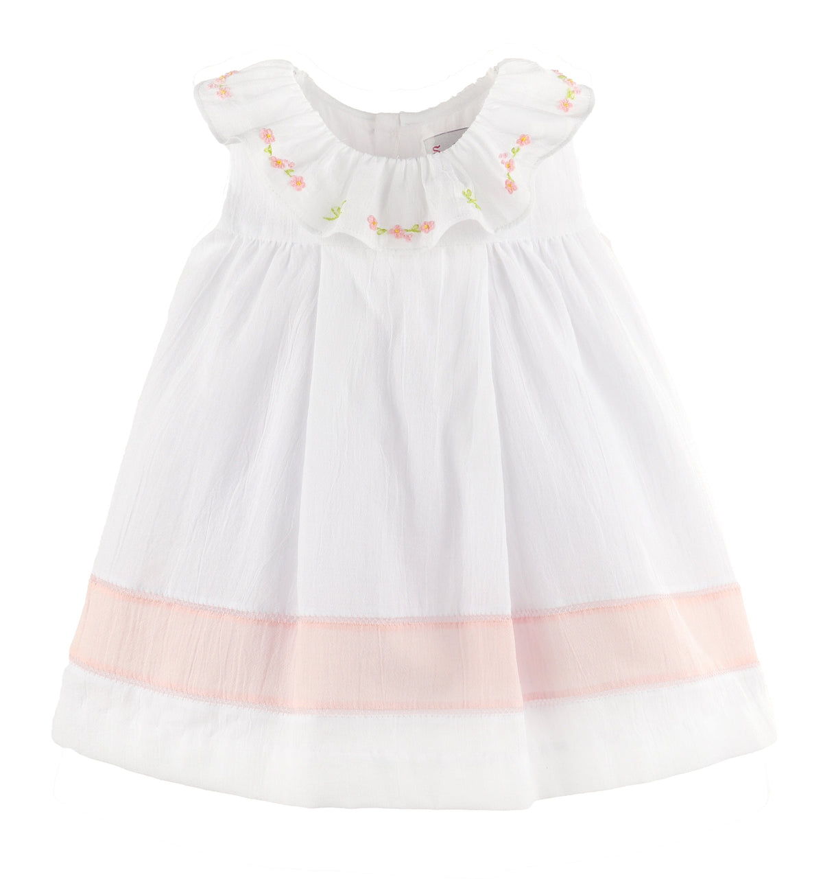 Casero & Associates Daisy Chain Ruffle Dress, White - Little Miss Muffin Children & Home
