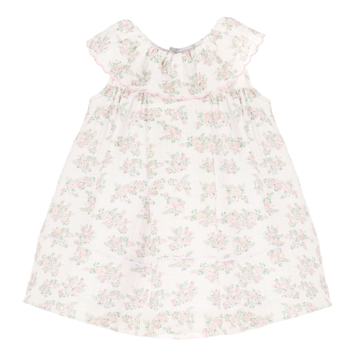 Casero & Associates Pink Floral Bluffs Ruffle Dress - Little Miss Muffin Children & Home