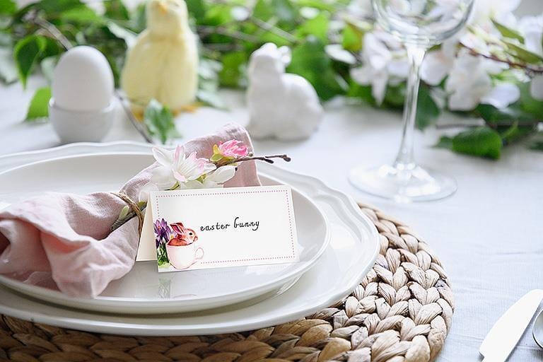 Abbott Abbott Bunny & Crocus Folded Placecards, 12 Pack - Little Miss Muffin Children & Home